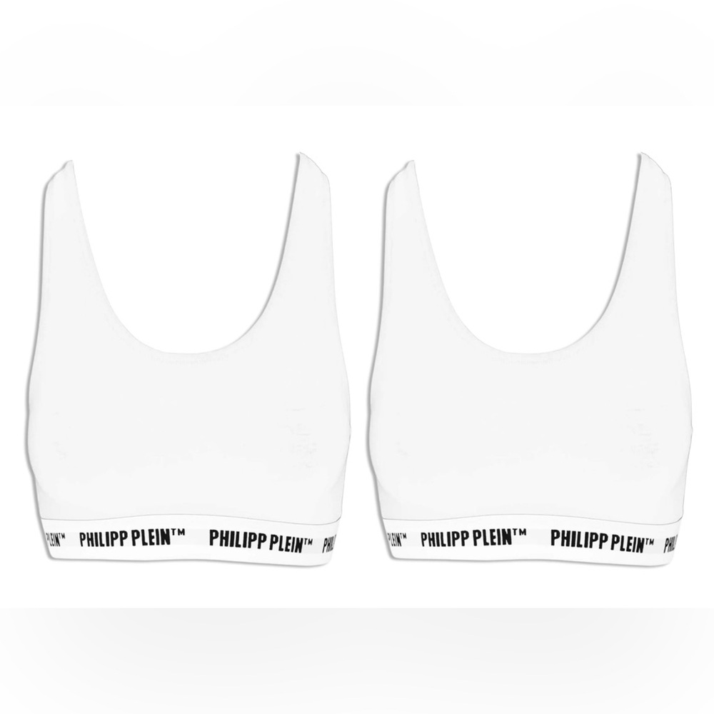 Philip Plein Women's Leisure Bra 2-Pack - White - Large 🍁 BLACK FRIDAY SALE $39